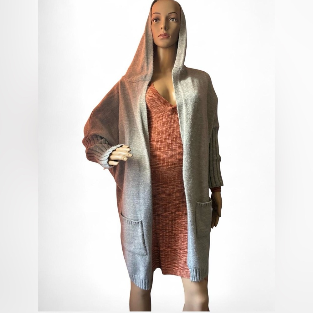 Gray Hooded Women's Sweater